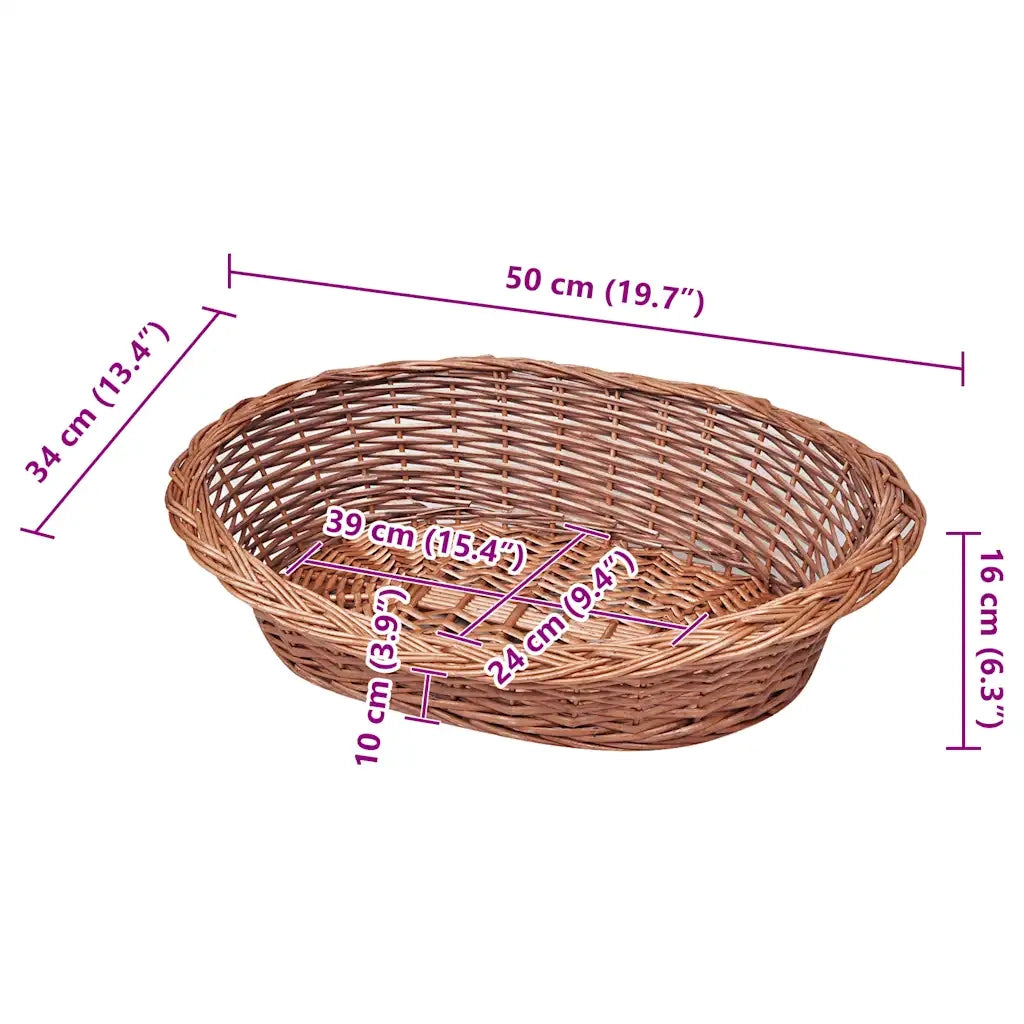 Cesto/Cuccia per Cani in Vimini Naturale 50 cm CFW5814425