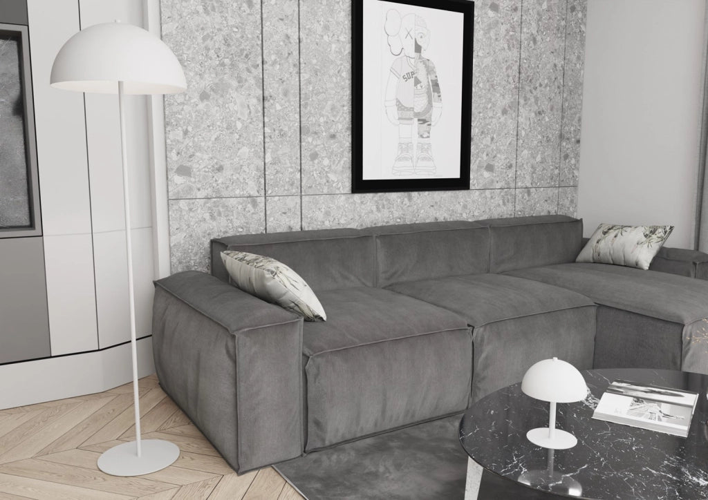 Lampada da tavolo minimal bianca metallo 2xG9 Emibig Mogu