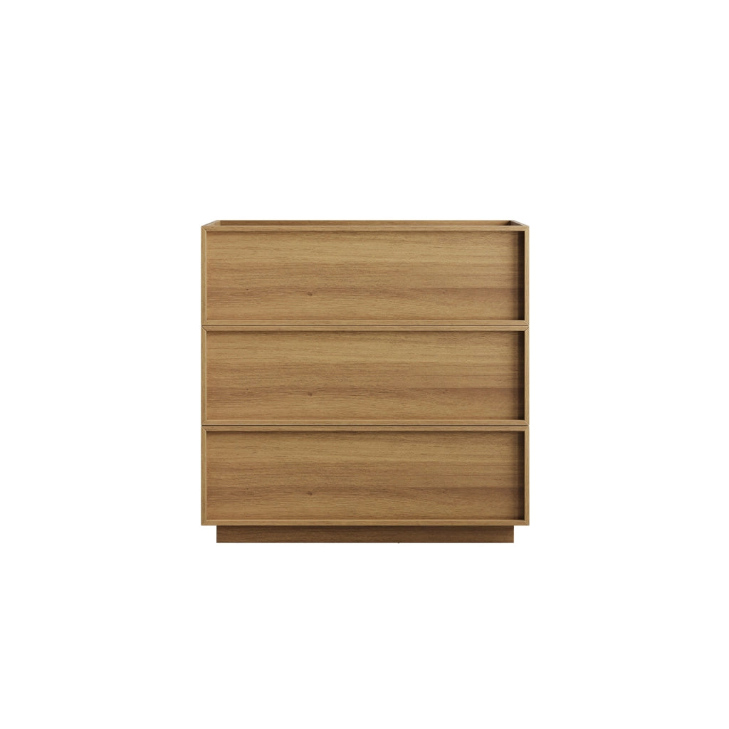 CASSETTIERA a 3 cassetti 80x48x78 cm Rovere