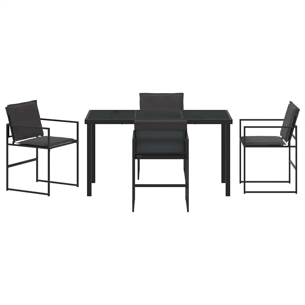 Set da Pranzo per Giardino 5 pcs Nero 3379333