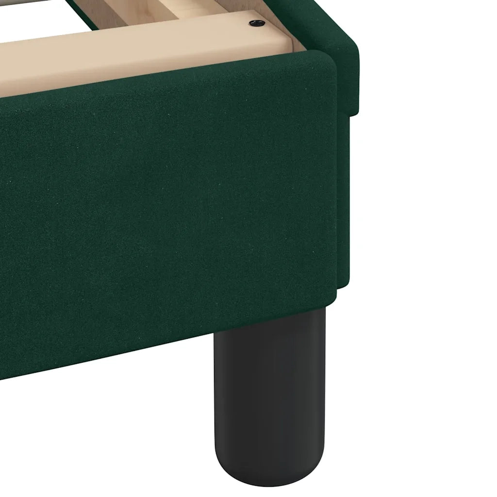 Giroletto-Struttura Letto Dover Verde Scuro 100x200 cm in Velluto