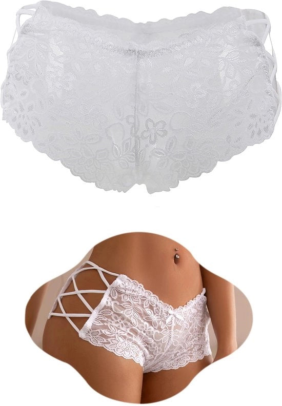 Sottoveste per donna con taglio hipster e cinturino alto con foro centrale