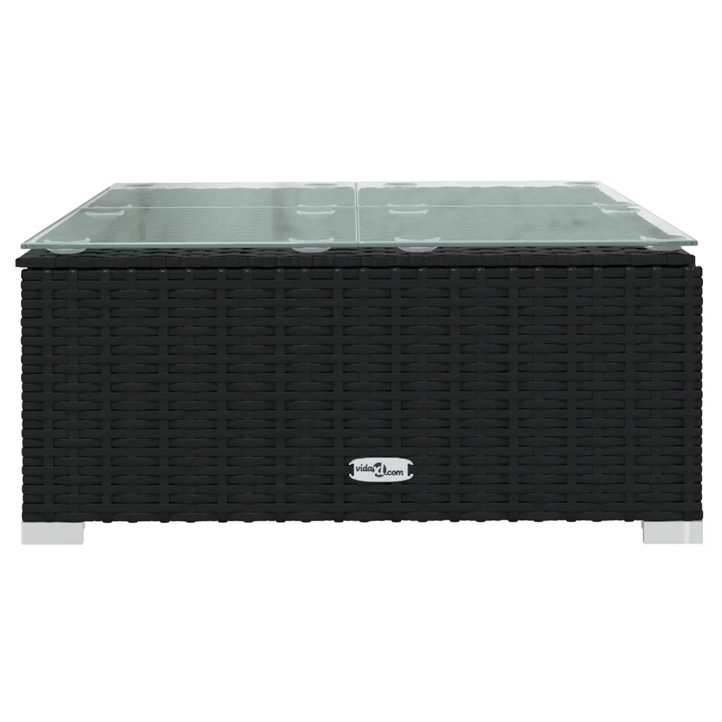 Set Mobili da Giardino con Cuscini 8 pz in Polyrattan Nero 3101505