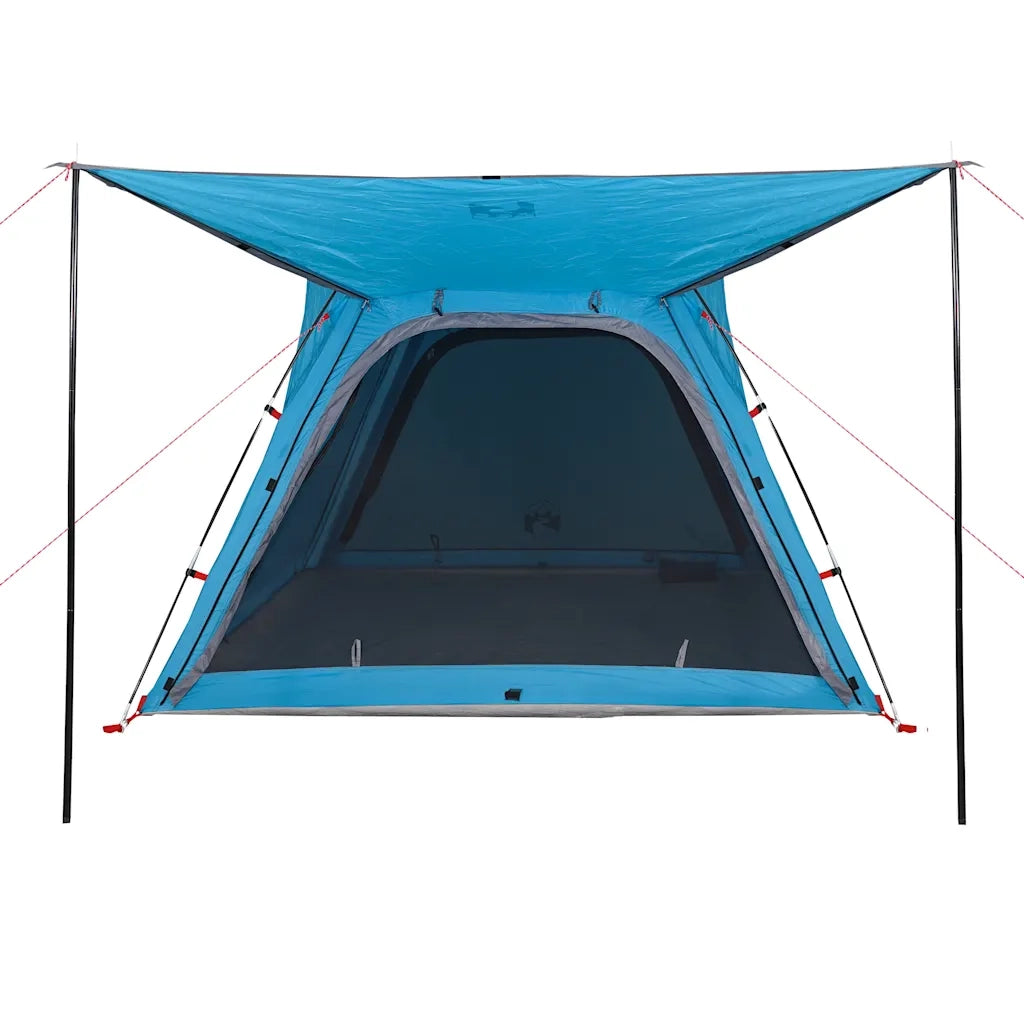Tenda Campeggio 4 Persone-Tenda per Escursionismo Blu Rilascio Rapido Impermeabile