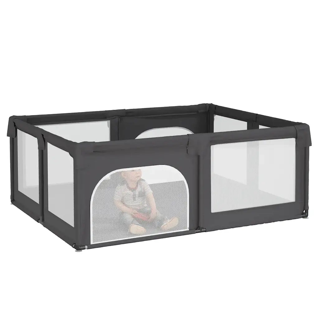 Box per Bambini con 2 Porte Grigio Scuro Tessuto Oxford 10308