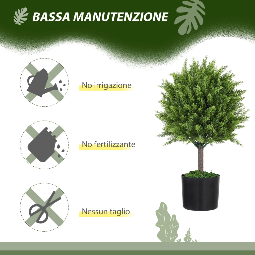 Albero Finto Cedro con Vaso ¨C Minimal ¨C Verde 55 cm
