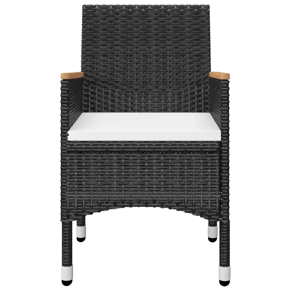 Set Mobili da Pranzo per Giardino 7 pz Nero 3067781