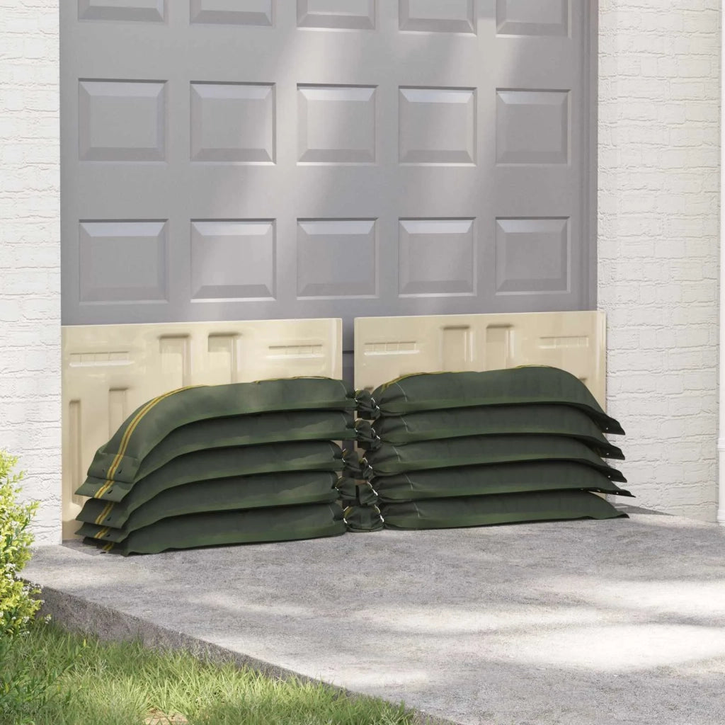 Sacchi di sabbia 25 pz Verde Scuro 100 x 25 cm HDPE CFW2540378