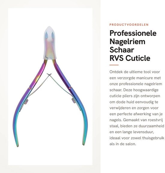 Taglierino professionale per unghie - Manicure e pedicure - Manico antiscivolo - Lame in acciaio inossidabile - Adatto per manicure e pedicure