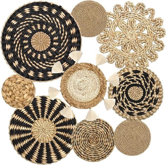 Set di 9 decorazioni per tende boho per salotto e camera da letto premium