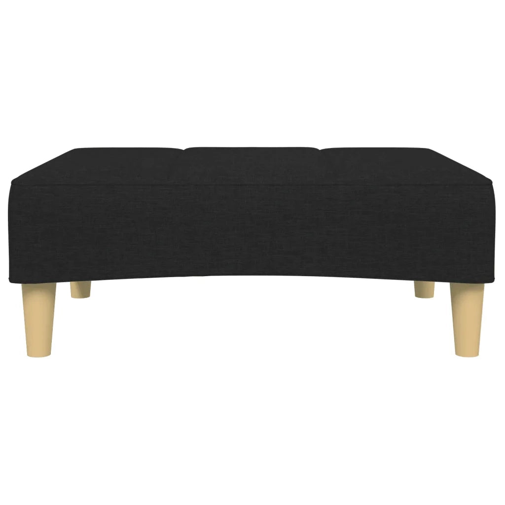 Poggiapiedi Nero 77x55x31 cm in Tessuto 4007373