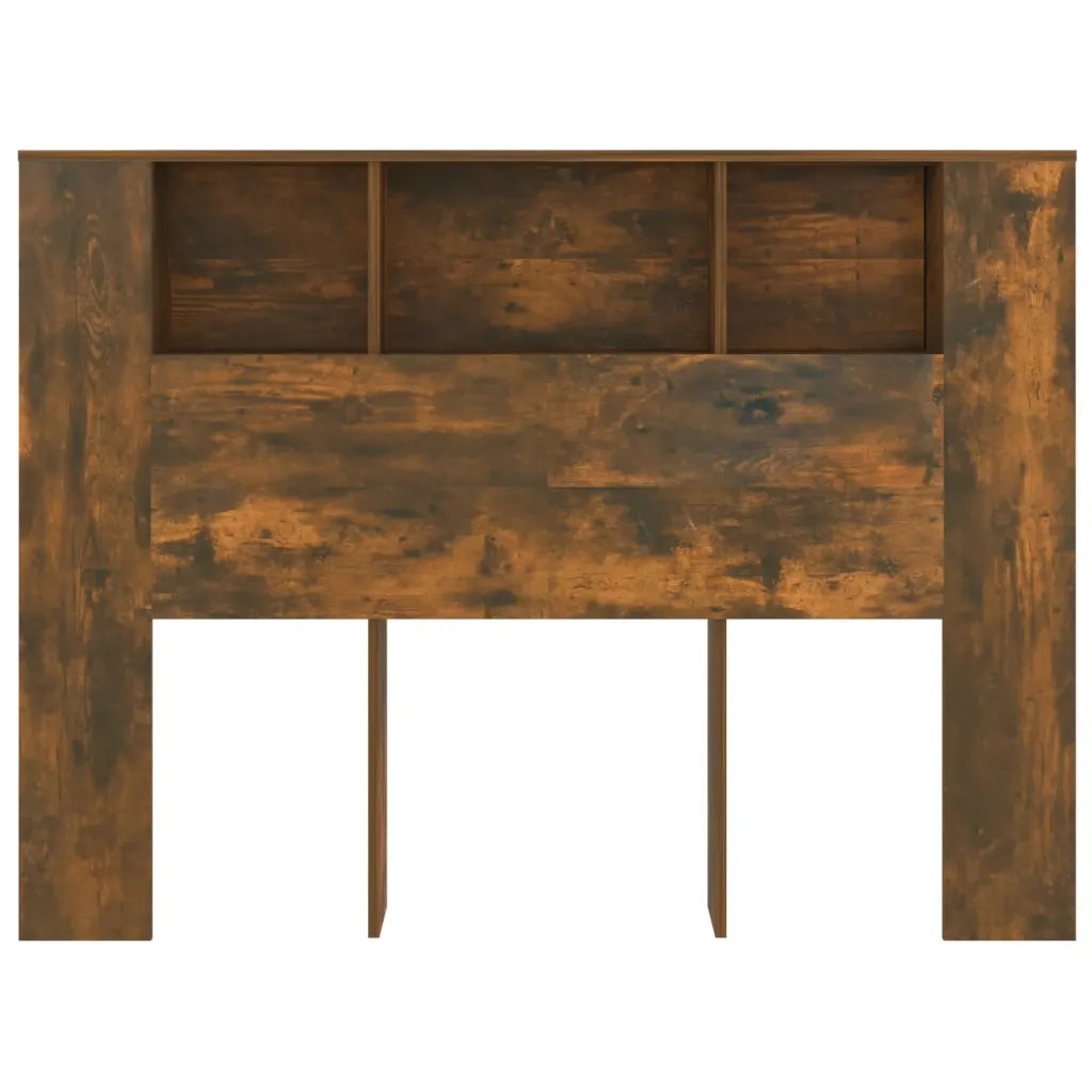 Testiera | Testata con Scomparti Rovere Fumo 140x18,5x104,5 cm