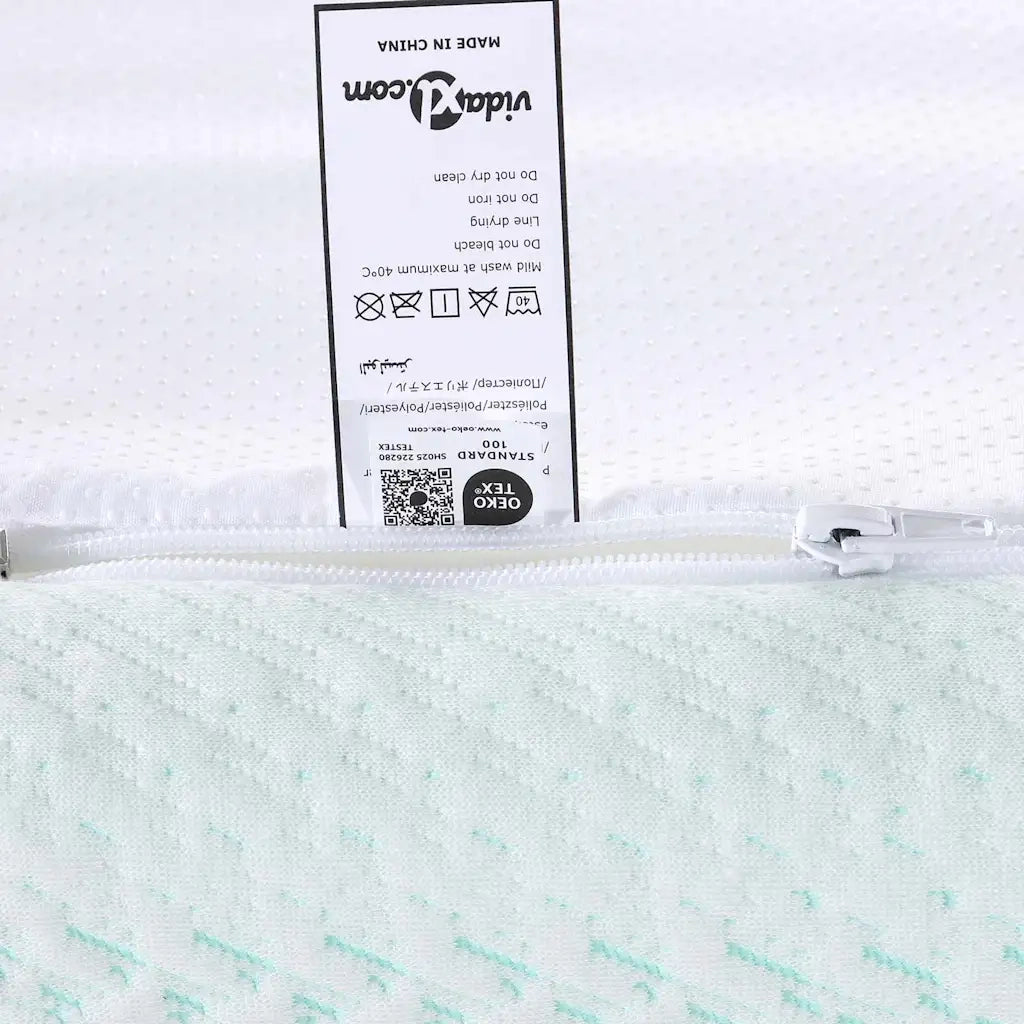 Topper per materasso Bianco e Verde 90 x 200 cm 4106157
