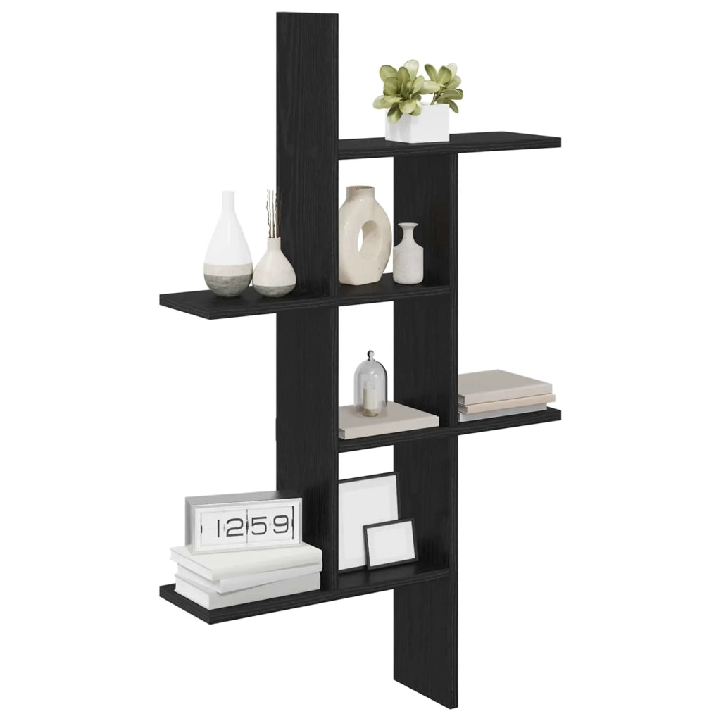 Scaffale da parete Rovere Nero 61 x 15 x 102 cm 8012189