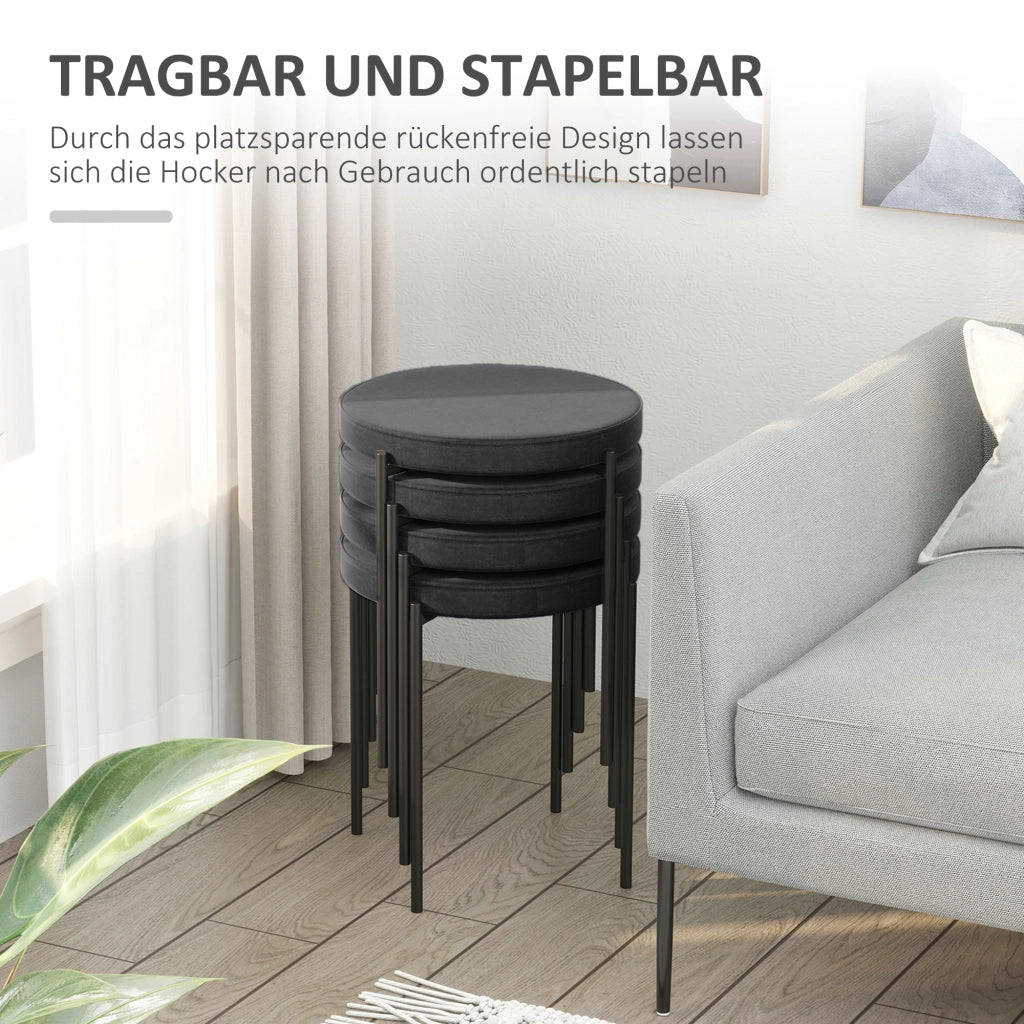 Sedia da pranzo ¨C Xylo ¨C 41,5x41,5x46 cm, nero, design moderno per cucina e sala