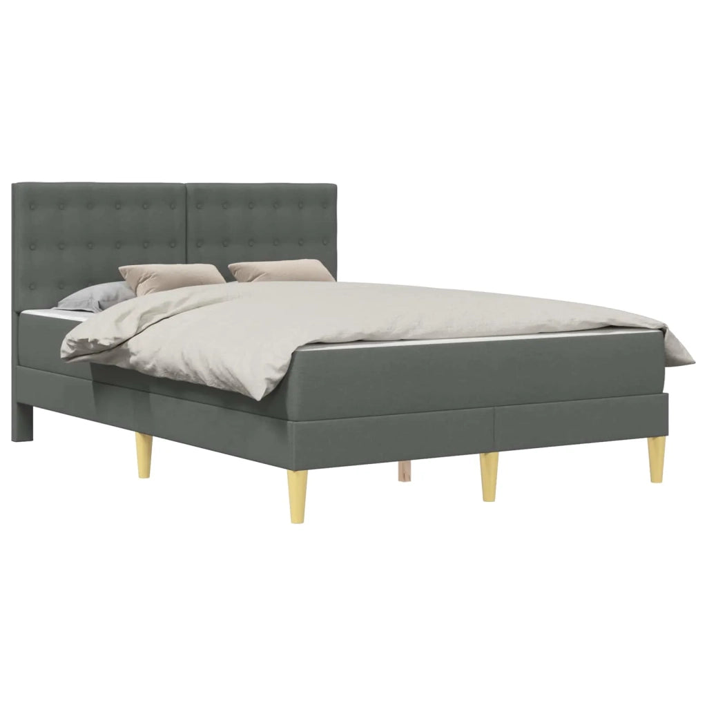 Struttura letto con materasso-Giroletto Grigio scuro 120 x 190 cm Tessuto