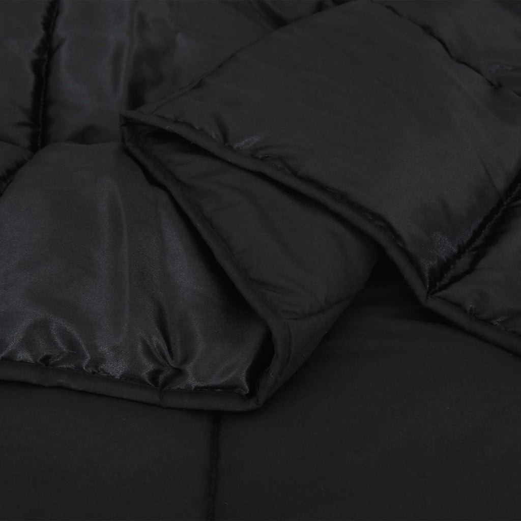 Piumone | Duvet Completo Annuale Nero 220 x 240 cm Satin e Micropile