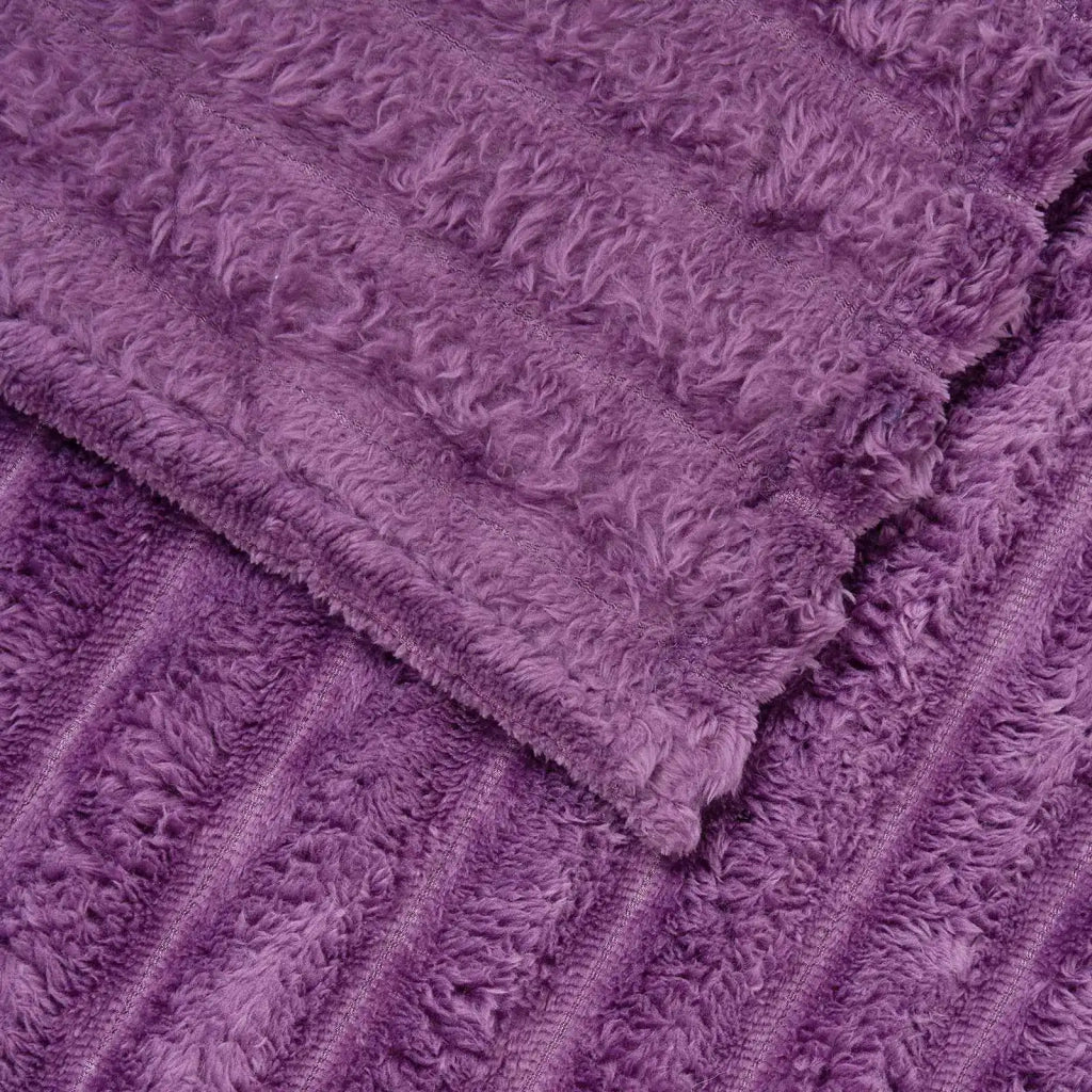 Coperte da Pile 6 pcs Viola 240 x 220 cm Panno