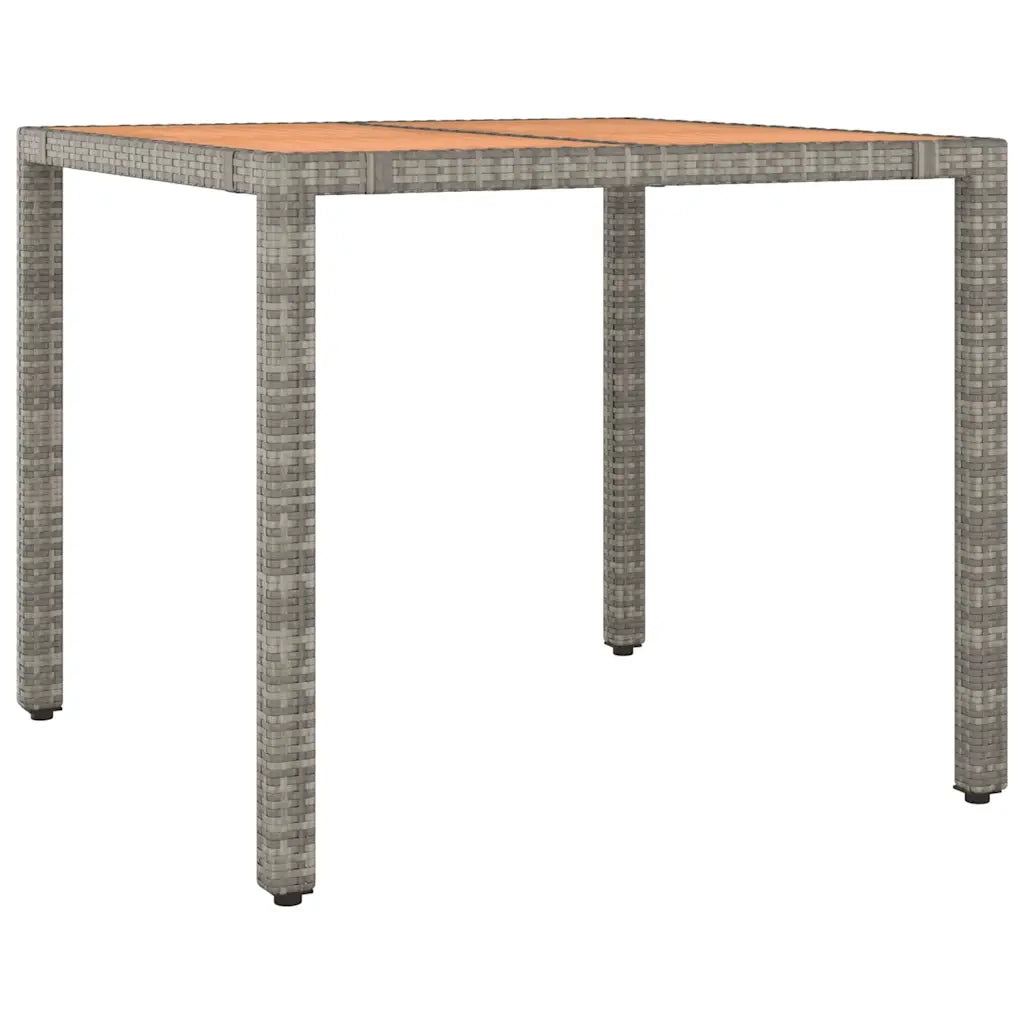 Set Bistrò da Giardino 3 pz con Cuscini in Polyrattan Grigio 3277019