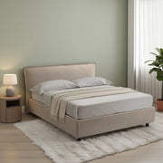 Letto Matrimoniale Brolo, Letto Matrimoniale Sfoderabile Made in Italy, Grigio Tortora\