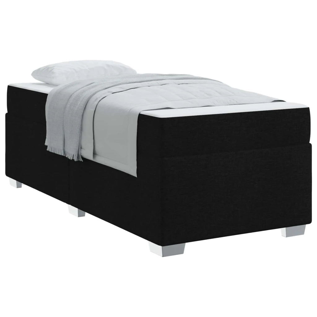Struttura del letto con materasso Nero 90 x 190 cm Tessuto 3399154