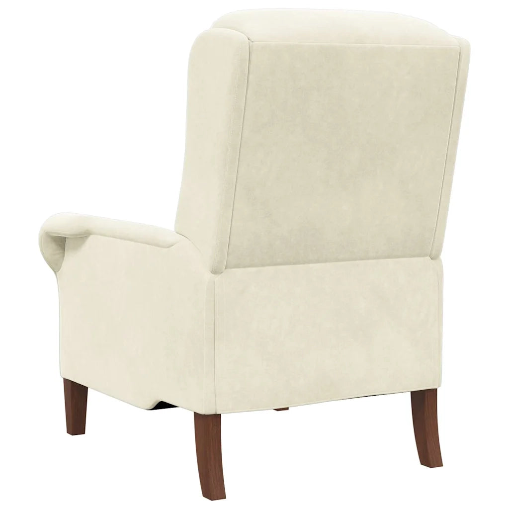 Poltrona | Sedia Relax Crema Velluto