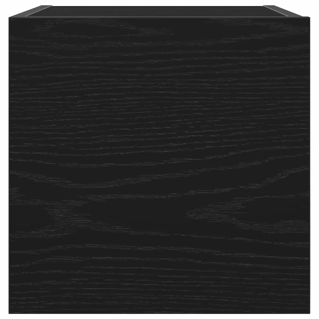 Mobile TV da parete 2 pcs Rovere Nero 30,5 x 30 x 30 cm 862577