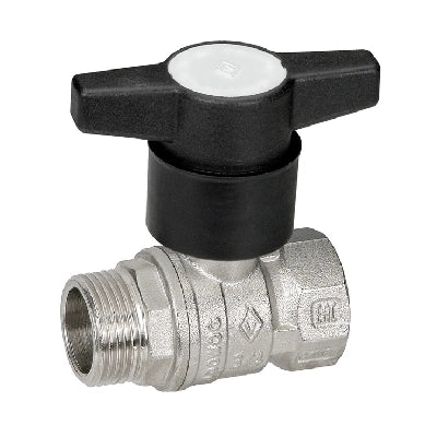 VALVOLA A SFERA MASCHIO/FEMMINA CON PROLUNGA NYLON- 3/4  DN 20  PN 25- BUGAT- pezzi 1