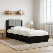 Struttura letto con testata Rovere Nero 80 x 200 cm 3429579