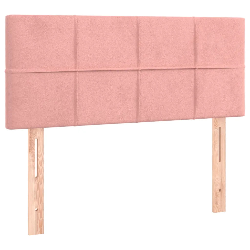 Giroletto a Molle con Materasso Rosa 90x190 cm in Velluto