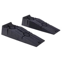 DURHAND Set 2 Rampe per Auto in Plastica con Carico Massimo 5 Tonnellate, 91x30x21 cm, Nero