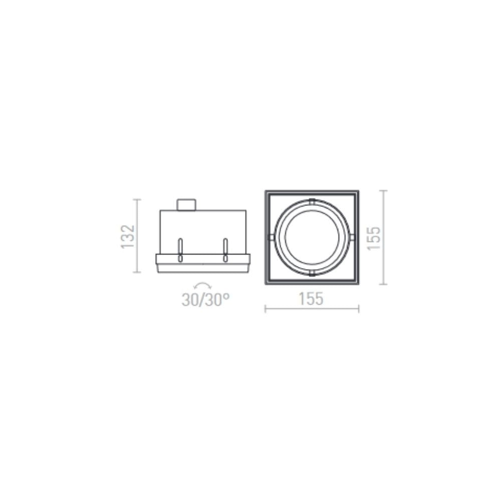 Faretto ELECTRA I nero 12V G53 50W