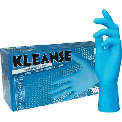 GUANTO NITRILE MONOUSO BLU KLEANSE MED - GR 4,5 AQL 1,5 SENZA POLVERE CF=PZ 100 L- 2 confezioni
