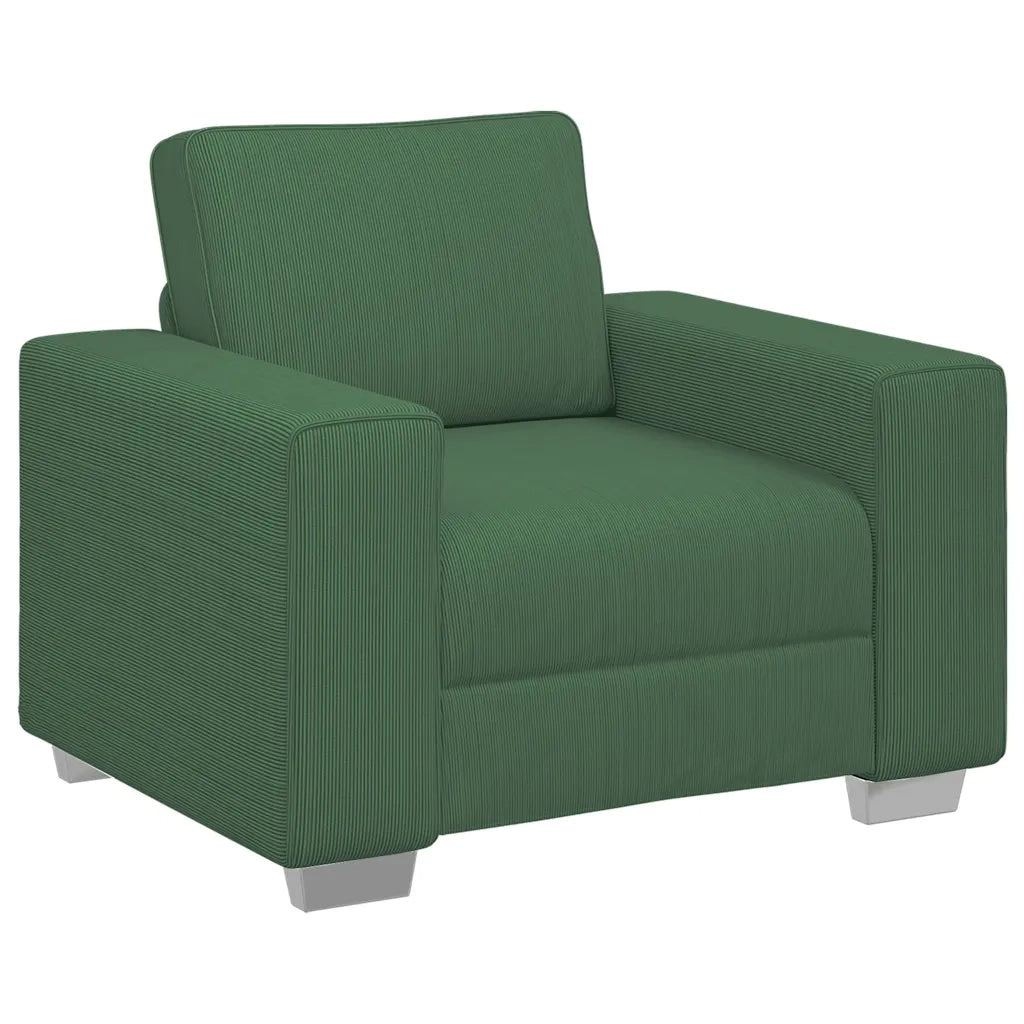 Divano Sedia-Poltrona-Sofa Relax Verde Scuro 60 cm Tessuto di Velluto a Coste