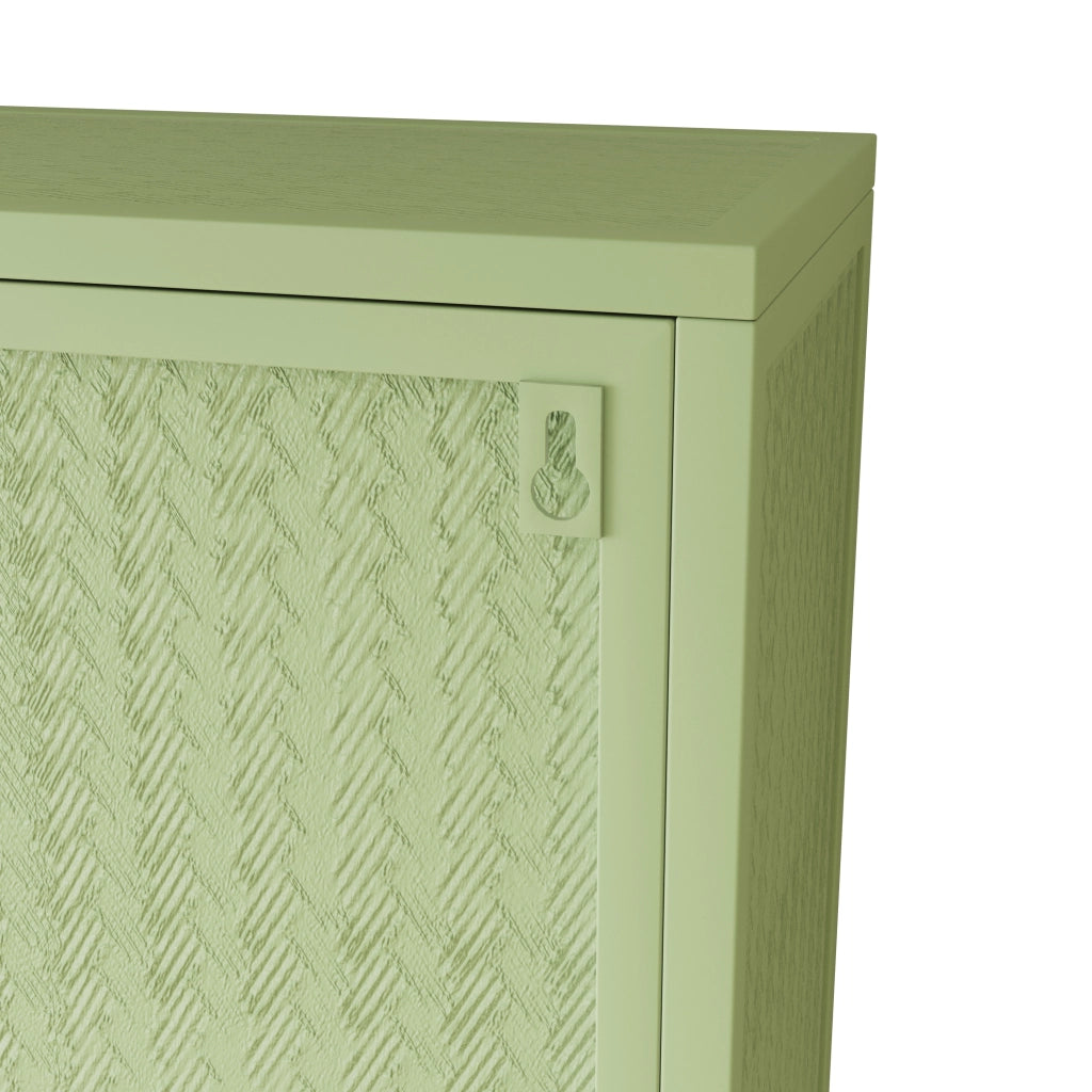 Pensile da Parete con Ante in Vetro e Ripiani ¨C Xylo ¨C Verde, 70 cm