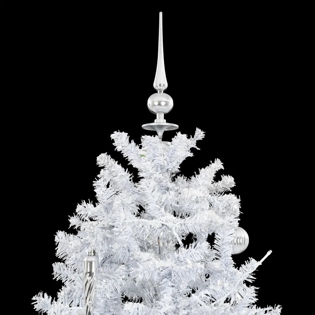 Albero di Natale con Neve e Base a Ombrellone Bianco 190 cm 284338