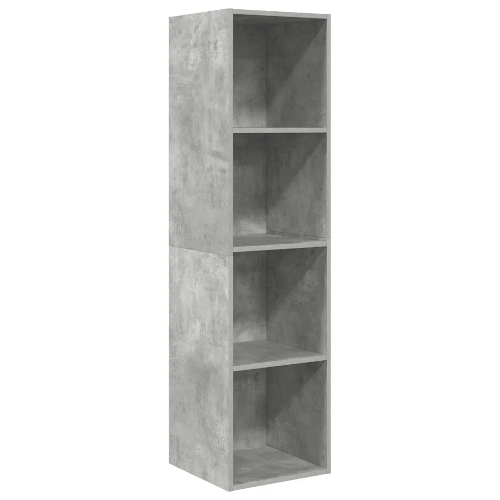Mobile TV orizzontale a parete 37 x 37 x 142 cm pratico vano contenitore design decorativo legno grigio cemento 02_0047854