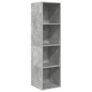 Mobile TV orizzontale a parete 37 x 37 x 142 cm pratico vano contenitore design decorativo legno grigio cemento 02_0047854