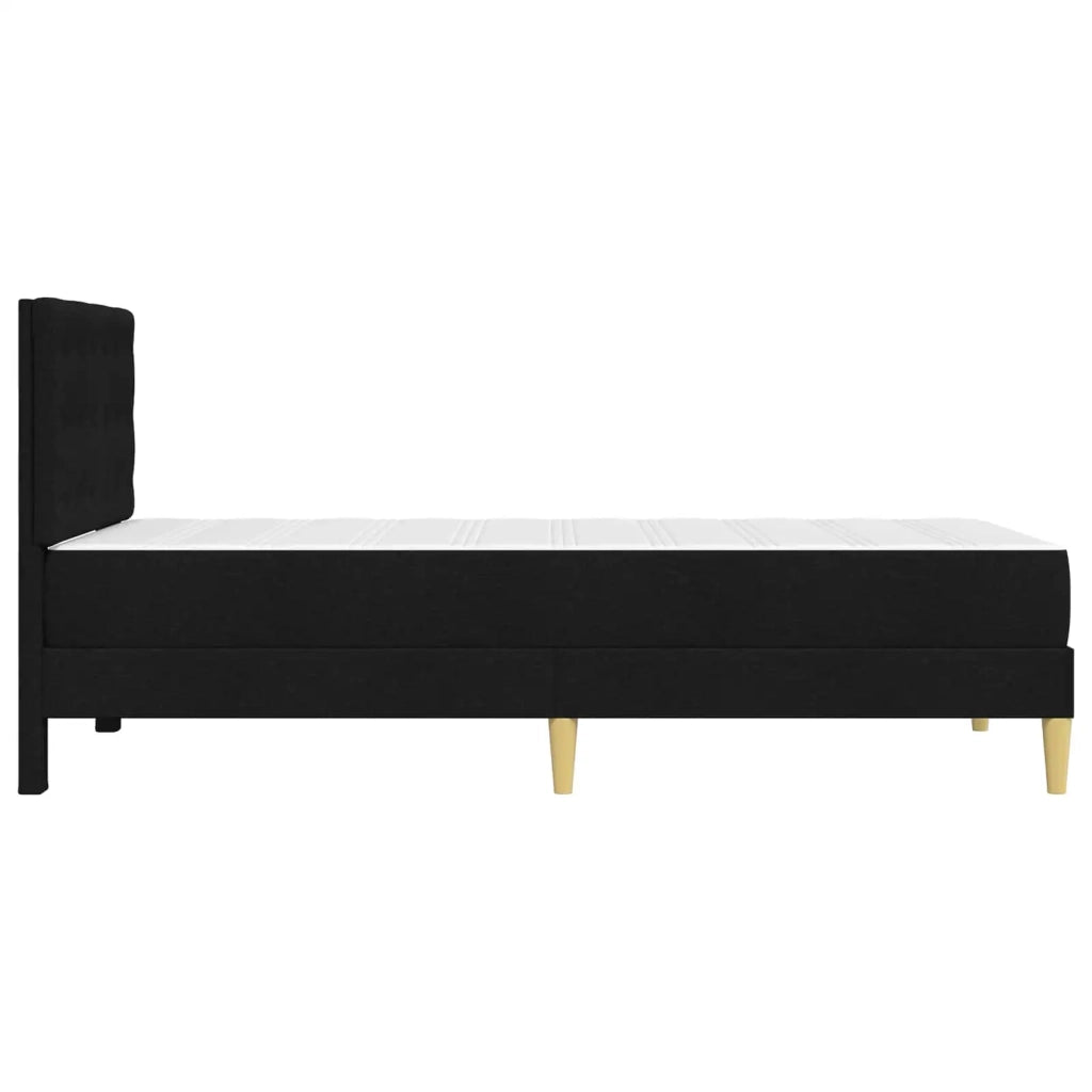 Struttura letto con materasso-Giroletto Nero 90 x 190 cm Tessuto