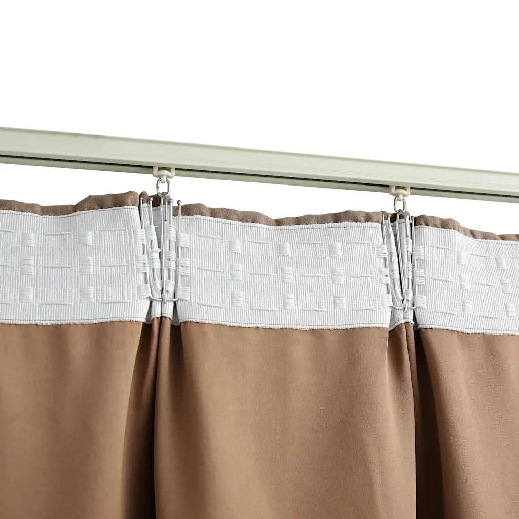 Tende Oscuranti con Ganci 2 pz Grigio Talpa 140x245 cm 134481