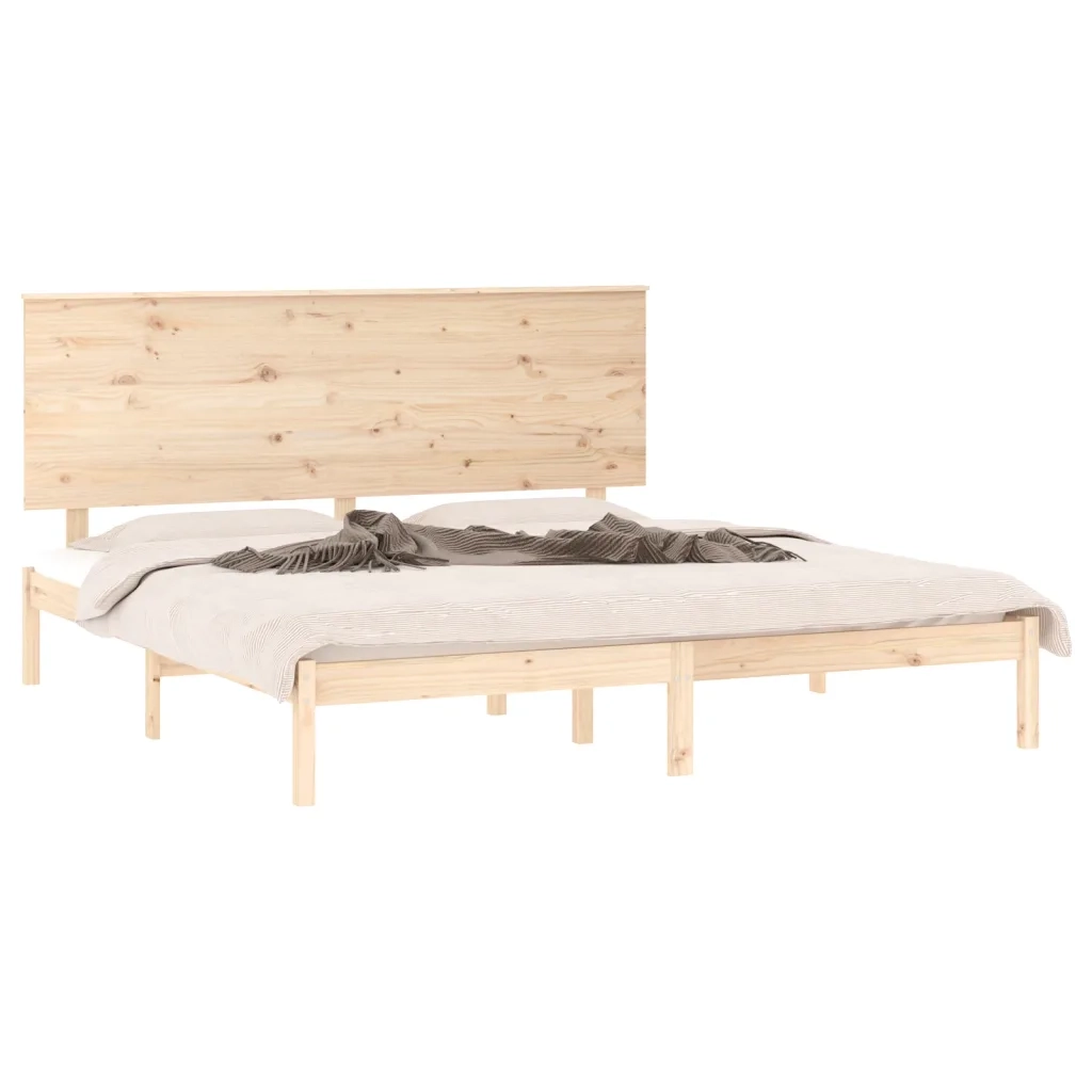 Letto matrimoniale | Letto per adulti | Giroletto in Legno Massello 150x200 cm King Size