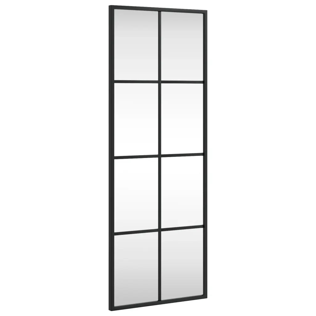 Specchio da Parete | Specchio decorativo Nero 30x80 cm Rettangolare in Ferro
