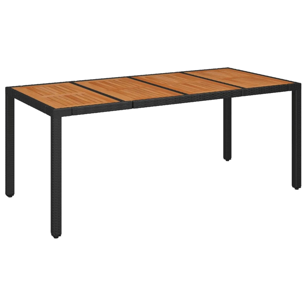 Set da Pranzo da Giardino 7 pz Nero con Cuscini in Polyrattan 3212910