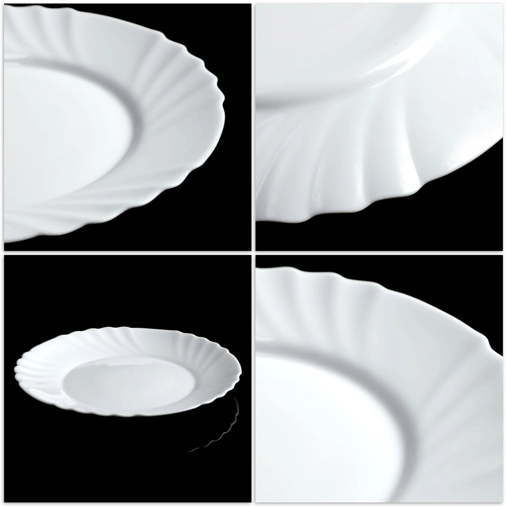 Set di stoviglie KADAX da 18 piatti, colore bianco