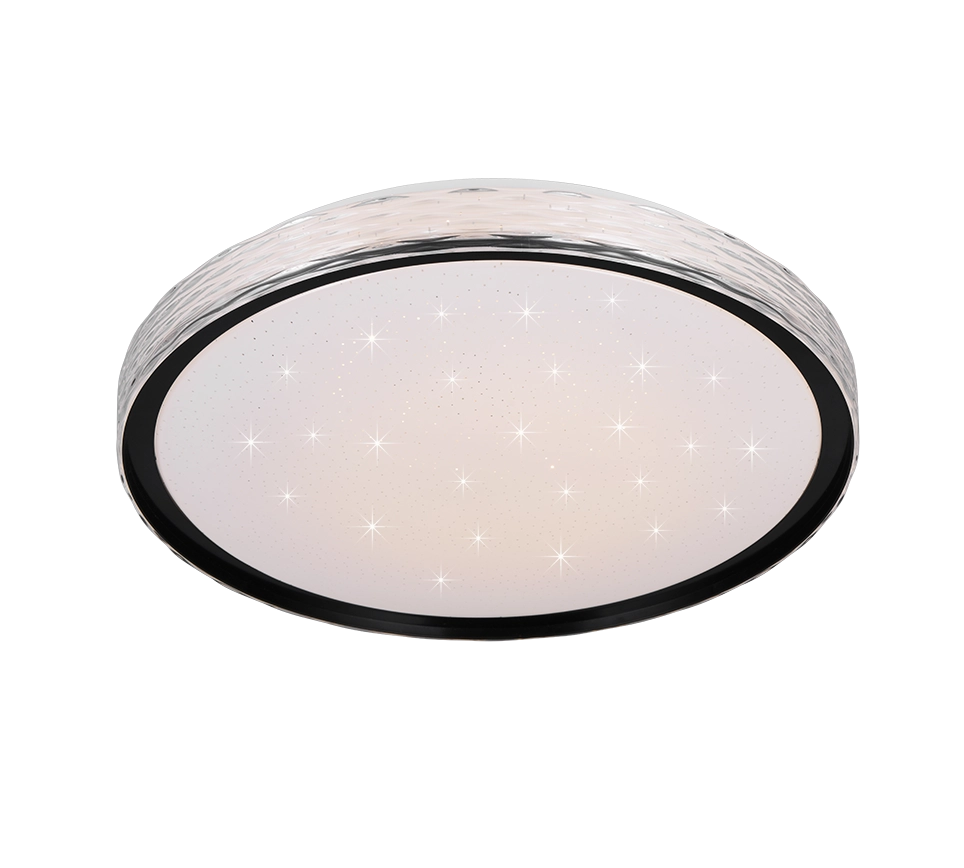 Plafoniera LED cielo stellato, metallo, nero, D 40 cm, Varda