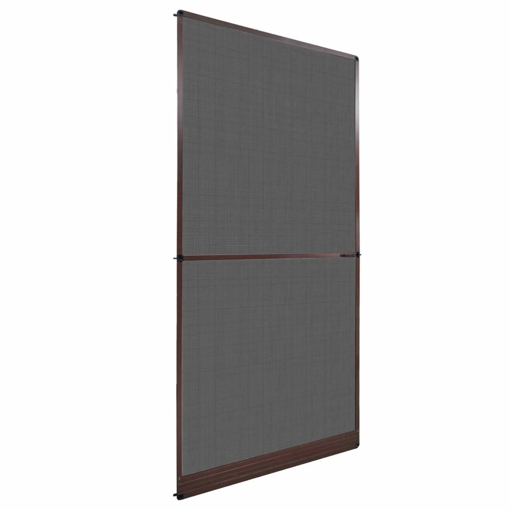 Schermo Insetti a Battente Marrone e Nero 120 x 240 cm 42047050