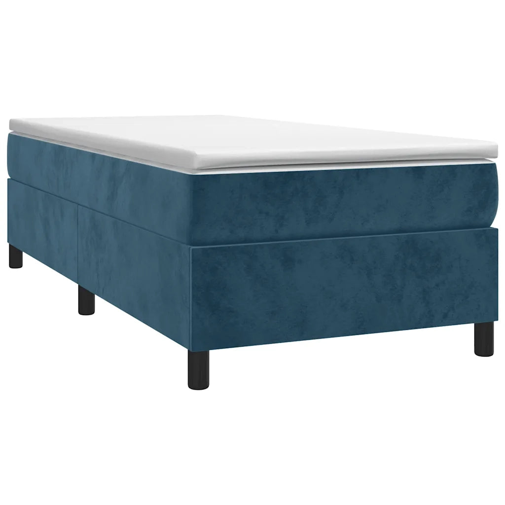 Struttura Letto a Rete a Molle Blu Scuro 90x200 cm in Velluto 3121100