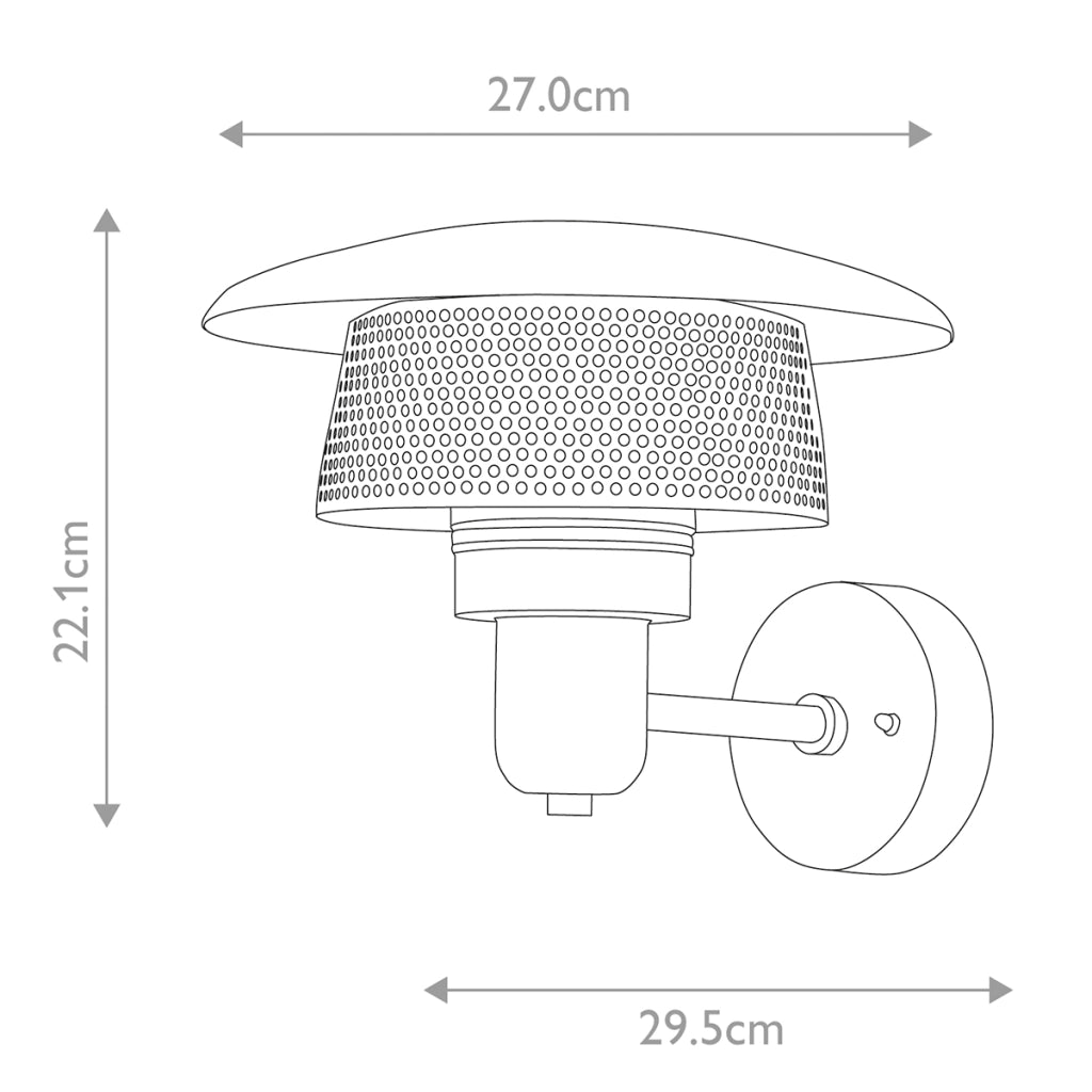 Applique esterna moderna grigia E27 40W IP44 Elstead
