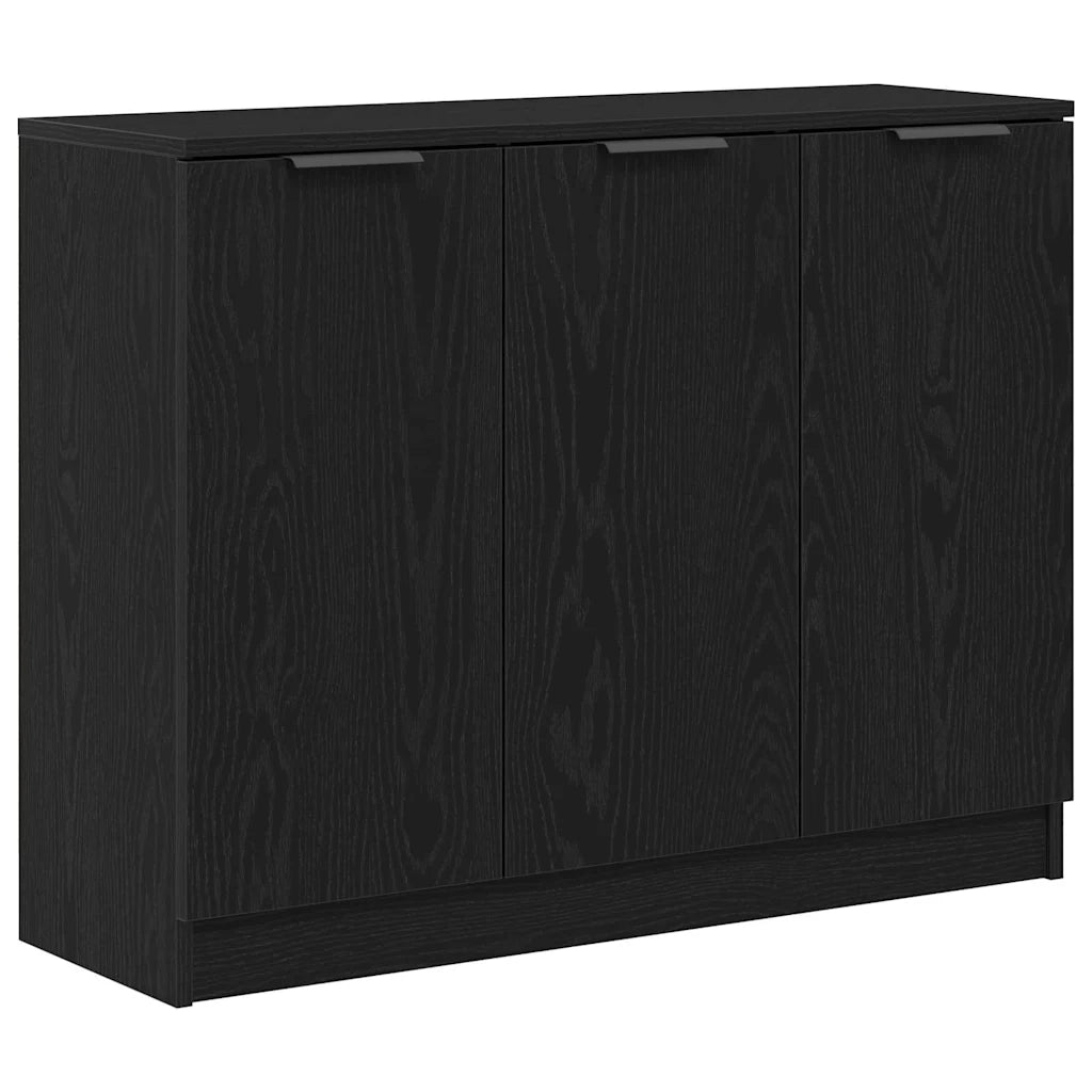 Credenza Rovere Nero 90,5 x 30 x 70 cm Legno multistrato 862740