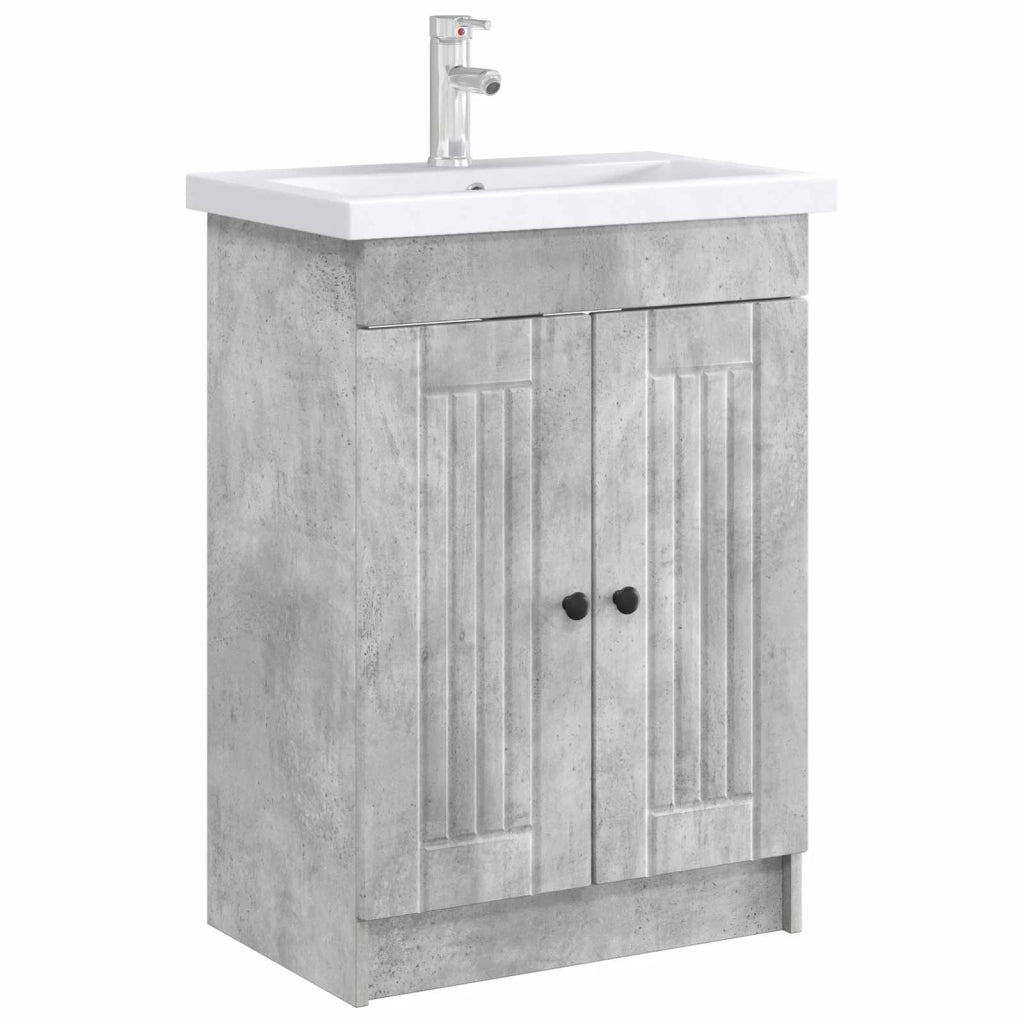 Mobiletto da bagno sotto il lavello Grigio Cemento 890037